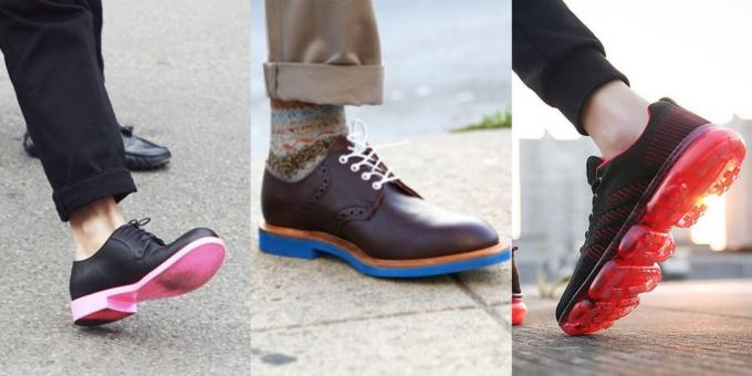 Chaussures hommes à la mode avec semelle contrastée