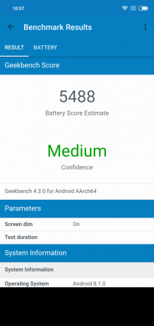 Vue d'ensemble Note 6 Xiaomi redmi Pro: GeekBench Batterie