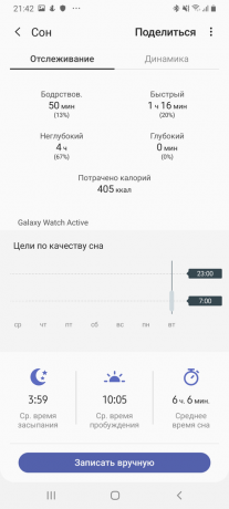 Samsung Galaxy Montre Activité: La qualité du sommeil