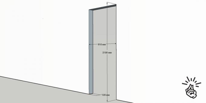Installation de portes intérieures: la taille du nouveau tissu