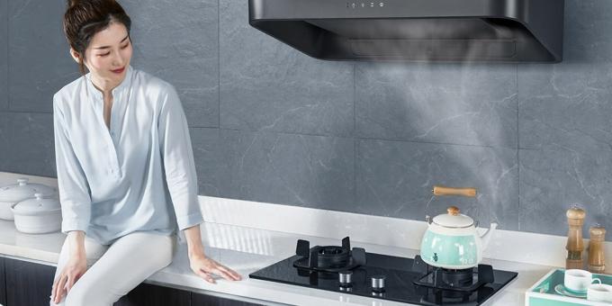 cuisinière à gaz intelligent et extracteur Xiaomi