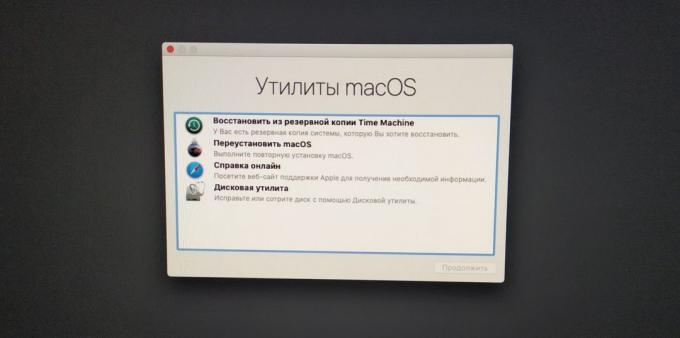 Comment accélérer votre ordinateur pour MacOS: sélectionnez « Réinitialiser macOS»