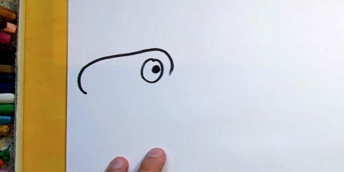 Comment dessiner un dinosaure: dessiner une partie de la tête