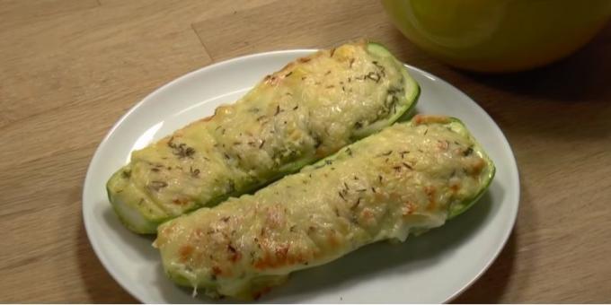 fromage courgettes farcies au four