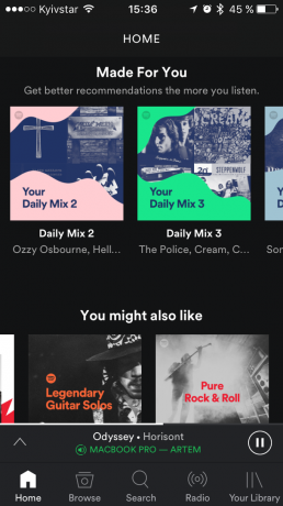 Le catalogue de musique Spotify