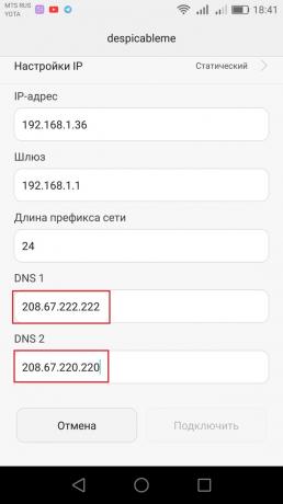 Comment configurer serveur DNS sur Android