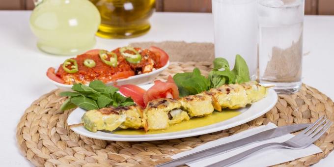 Brochettes de poisson au yaourt et au gingembre