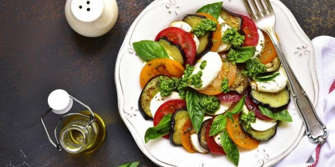 Caprese aux aubergines