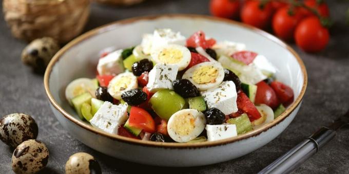 Salade grecque aux oeufs