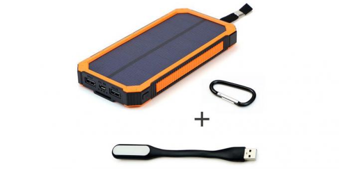 batterie externe avec une batterie solaire