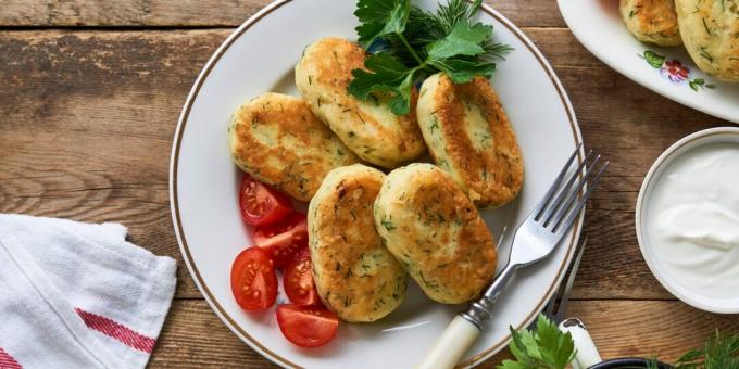 Escalopes de pommes de terre au fromage et à l'aneth