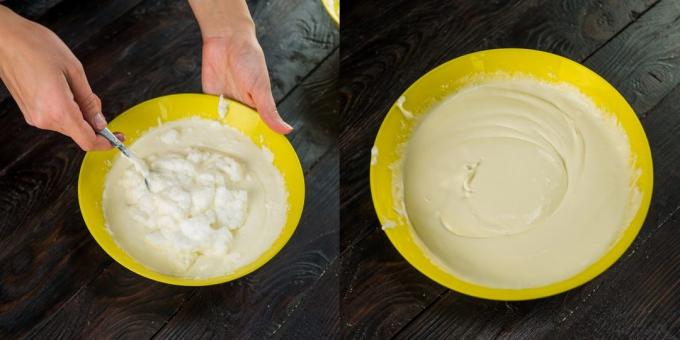 Comment préparer tiramisu: Connect mélange de fromage avec des protéines