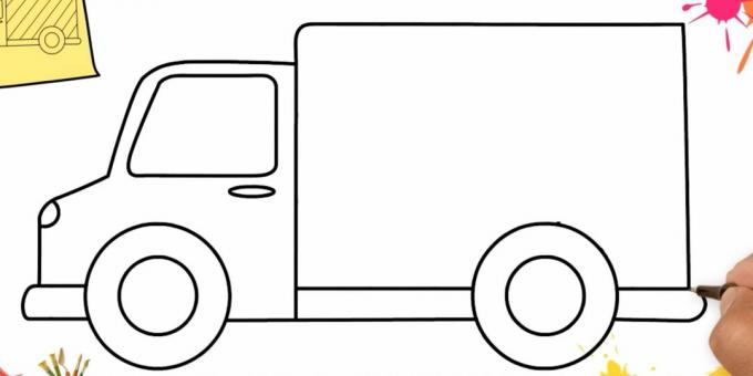 Comment dessiner un camion: finir le corps