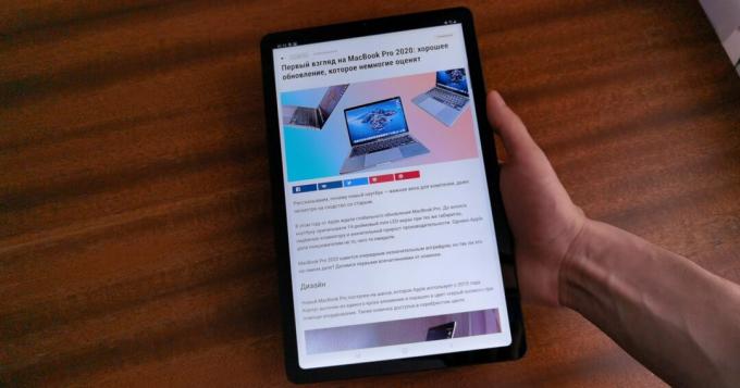 Design et ergonomie du Samsung Galaxy Tab S6 Lite