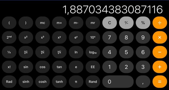 calculatrice d'ingénierie iPhone