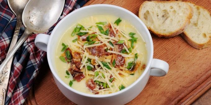 Soupe de pommes de terre au bacon