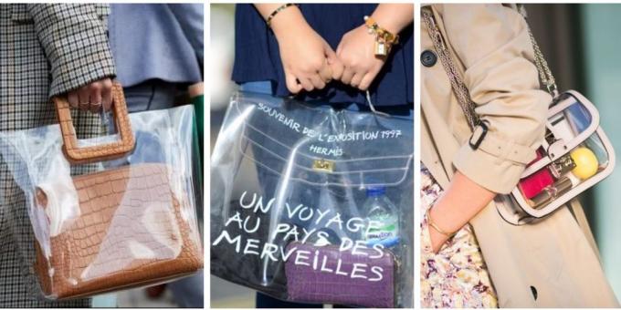 sacs à main Fashion 2018: Sac de sac transparent