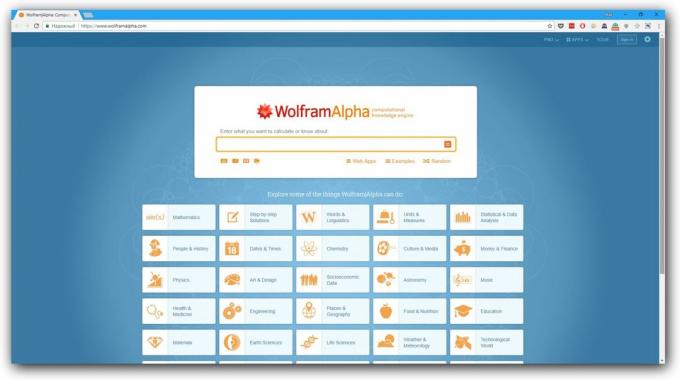 La plupart des moteurs de recherche: Wolfram | alpha