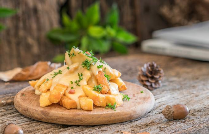 Frites avec sauce au fromage