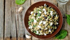 Salade tiède au quinoa et aubergines
