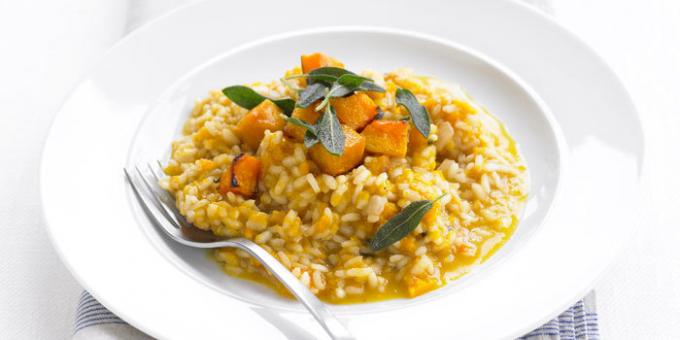 Recette pour risotto au potiron