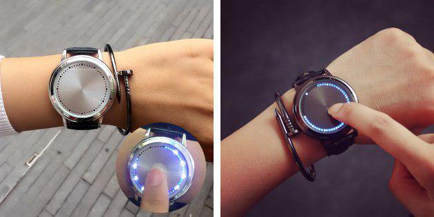 Montres-bracelets avec LEDs