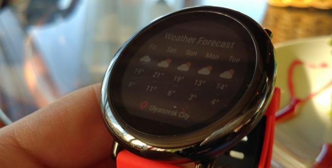 Xiaomi Amazfit Pace: app météo