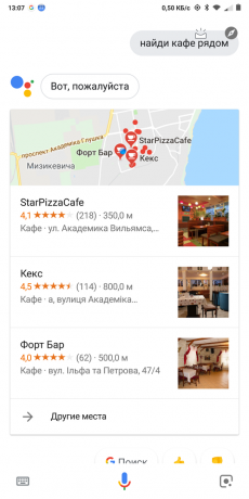 Google Now: Recherche Café