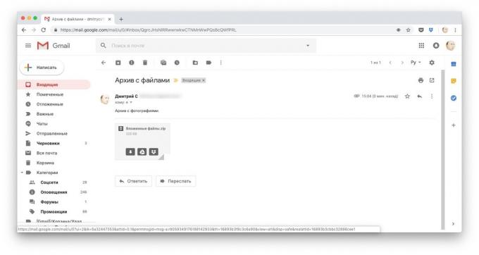 Façons de télécharger des fichiers sur Dropbox: les pièces jointes Gmail souvenir