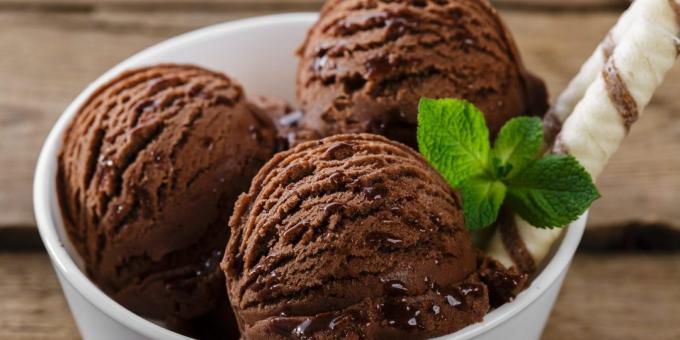 crème glacée au chocolat de Jamie Oliver