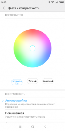 Xiaomi redmi 6: Réglage des couleurs