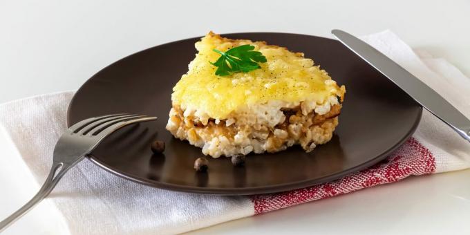 Casserole de riz à la viande hachée: une recette simple