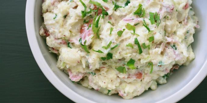 Salade tiède de fromage et de pommes de terre