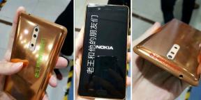 Le réseau a des photos de cuivre d'or Nokia 8