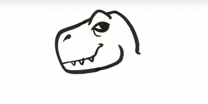 Comment dessiner un dinosaure: finir la tête