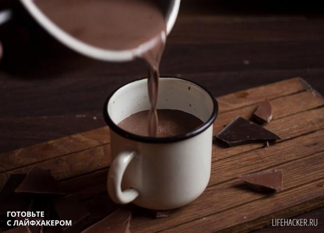 Recette: chocolat chaud parfait - tasses de déversement