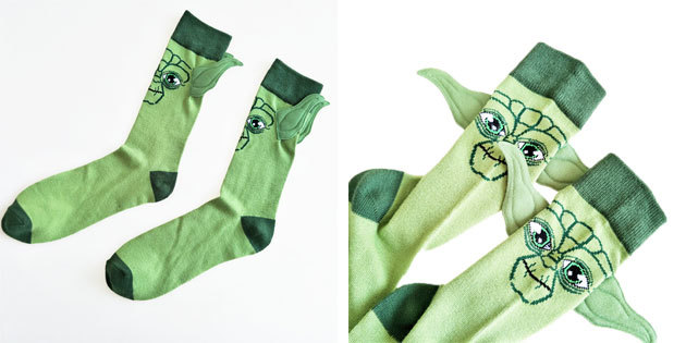 chaussettes belles avec Maître Yoda
