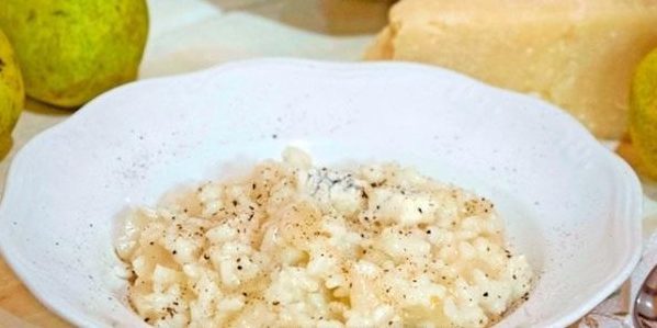 Recette pour risotto aux poires et au fromage bleu