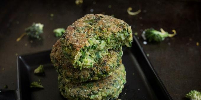 Escalopes de brocoli et d'épinards à la sauce citronnée à la menthe