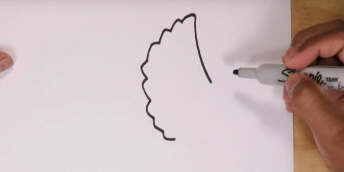 Comment dessiner un tricératops: commencez à dessiner la tête