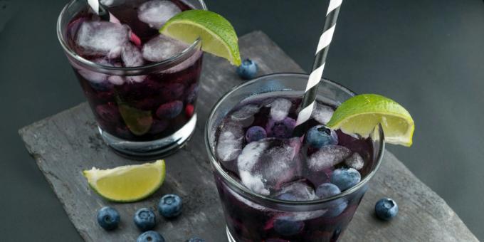 mojito Blueberry avec de la vodka