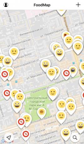 FoodMap: Rechercher les établissements dans une autre ville