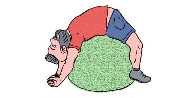 Comment se débarrasser de la douleur dans les muscles: exercices avec ballon de gymnastique