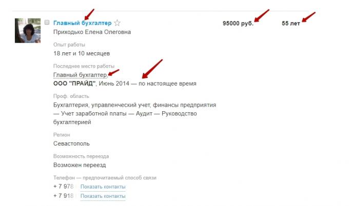 Réponse sous forme abrégée sur HH.ru