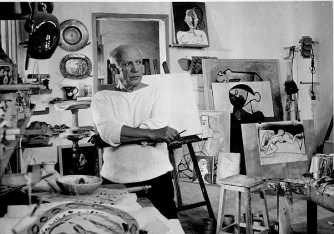 Pablo Picasso, peintre et sculpteur espagnol
