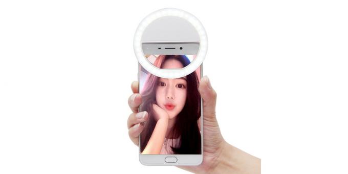 anneau LED selfie