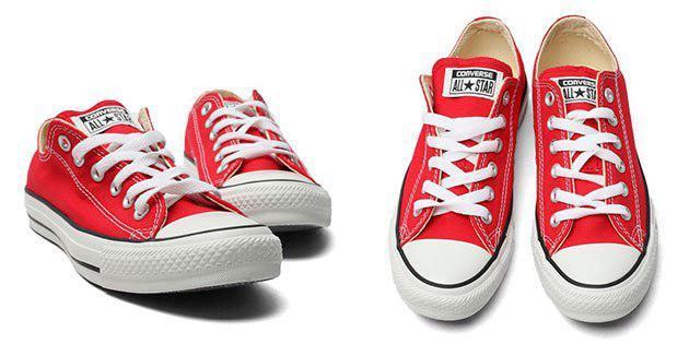 Chaussures basses Converse rouge