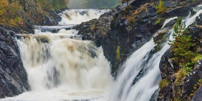 Les plus beaux endroits de Russie: la cascade de Kivach