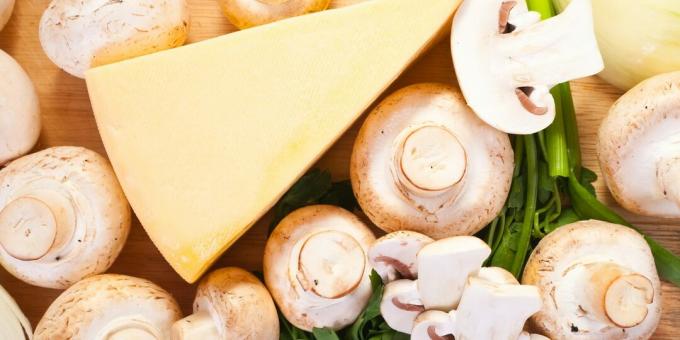 Garniture pour pâtés aux champignons et au fromage: une recette simple