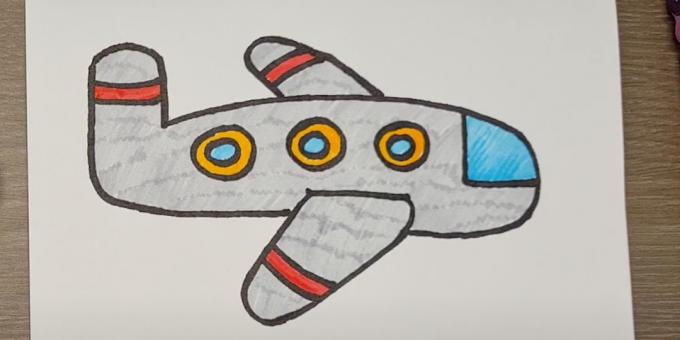 Comment dessiner un avion: dessiner un avion avec des feutres